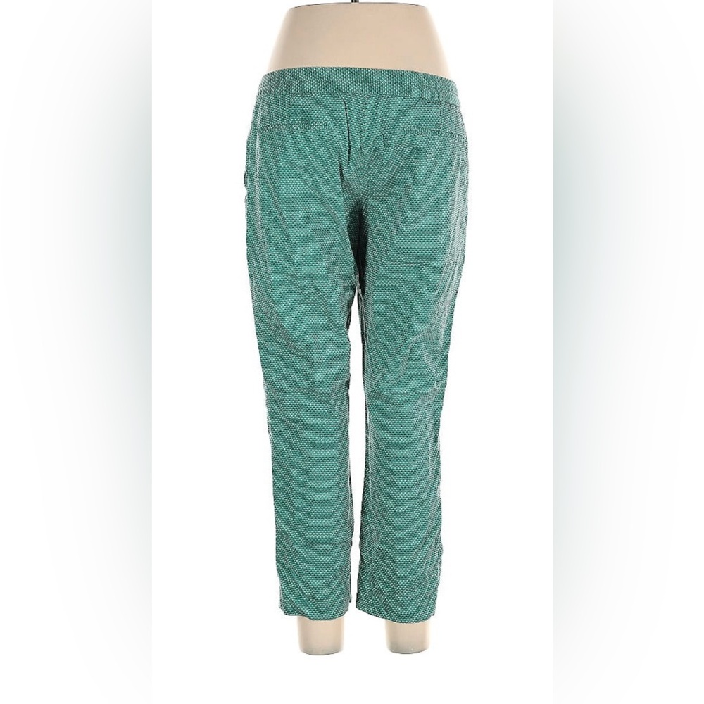 Green Mini-Chevron Patterned Pants - image 2